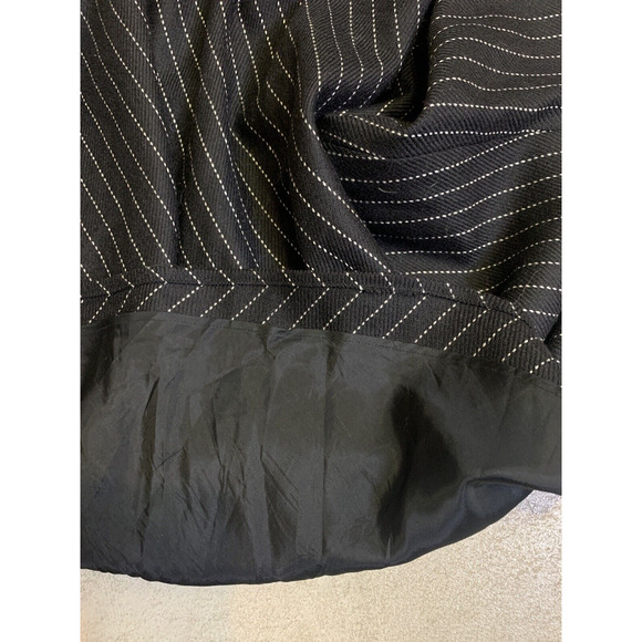 Banana Republic Dress Womens 2 Black White Striped Wool Fit & Flare Strapless - Picture 9 of 14